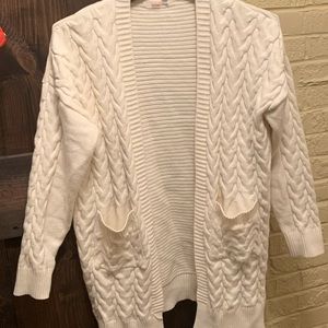 Orange creek ivory cable knit cardigan